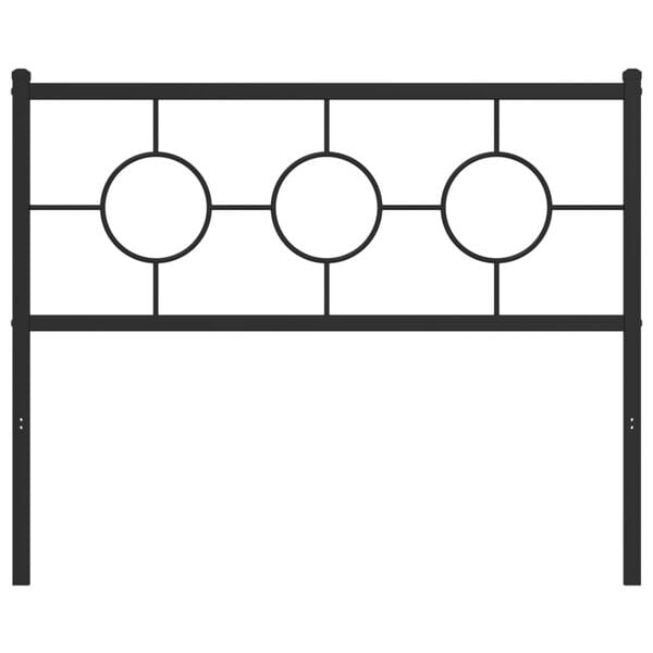 vidaXL Metal Replace Headboard Black 107 cm