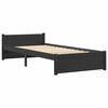 vidaXL Bed Frame without Mattress Black Solid Wood 90x200 cm