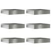 vidaXL Lawn Edging 6 pcs 60 x 60 x 13 cm Galvanised Steel Silver
