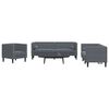 vidaXL Living Room Couch 3 pcs Dark Grey 194 x 74.5 x 70.5 cm Velvet