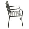 vidaXL Garden Bench Grey 120 cm Steel
