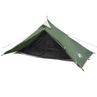 vidaXL Camping Tent 1-Person Green Waterproof