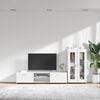 vidaXL TV Cabinet Set FLORIN High Gloss White Engineered Wood