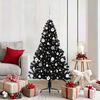 vidaXL Artificial Pre-lit Christmas Tree Black 150 cm PVC