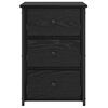 vidaXL Bedside Cabinet with Drawer 2 pcs Black Oak 40 x 36 x 60 cm