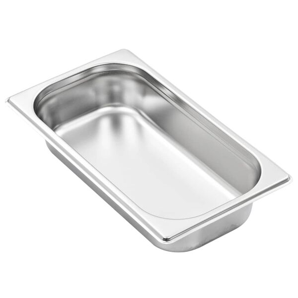 vidaXL Gastronorm Containers 8 pcs GN 1/3 65 mm Stainless Steel