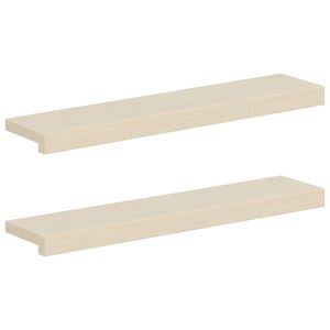 vidaXL Window Sills 2 pcs White 70 x 15 x 2 cm Solid Oak Wood