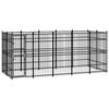vidaXL Outdoor Dog Kennel Steel 9.22 m&sup2;