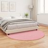 vidaXL Faux Rabbit Fur Rug Olite Pink &Oslash; 200 cm Polyester
