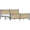 vidaXL Metal Bed Frame without Mattress Sonoma Oak 183x213 cm