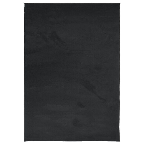 vidaXL Rug OVIEDO Short Pile Black 140x200 cm