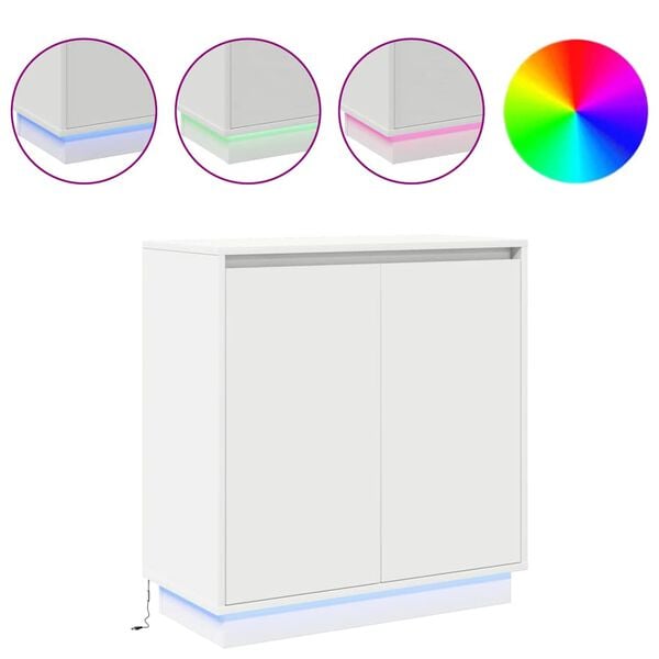 vidaXL Sideboard with Shelf White 71 x 34.5 x 75 cm Engineered wood