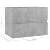 vidaXL 2 Piece Bathroom Furniture Set Concrete Grey Engineered Wood