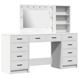 vidaXL Dressing Table 3 pcs White 78.5 x 41 x 135 cm Engineered Wood