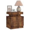 vidaXL Bedside Cabinet Smoked Oak 45x35x52 cm Engineered Wood