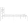vidaXL Metal Bed Frame without Mattress with Headboard White 183x213cm