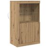 vidaXL LED Sideboard 60.5 x 37 x 100 cm Engineered Wood Artisan Oak