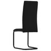 vidaXL Cantilever Dining Chairs 2 pcs Black Fabric