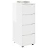 vidaXL Storage Cabinet High Gloss White 40 x 48 x 105 cm