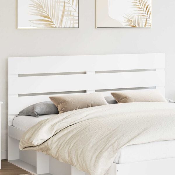 vidaXL Headboard White 200 cm Engineered Wood