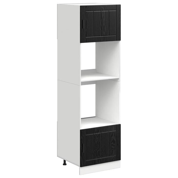 vidaXL Kitchen Cabinet Black Oak 60 x 57 x 207 cm Engineered Wood