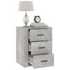vidaXL Bedside Cabinet Concrete Grey 50x36x60 cm Engineered Wood
