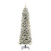 vidaXL Artificial Christmas Tree with 300 LEDs with Stand White 210 cm
