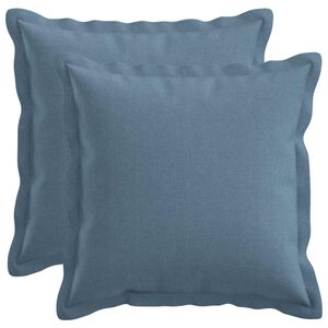 vidaXL Cushion Cover 2 pcs HOUTEN Jeans Blue 30 x 30 cm Faux Linen