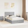 vidaXL Storage Bed Grey Sonoma 135 x 190 cm Engineered Wood