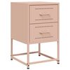 vidaXL Bedside Cabinets 2 pcs Pink 36x39x60.5 cm Steel