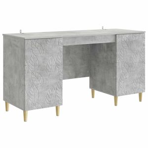 vidaXL Desk Concrete Grey 142.5 x 50 x 75 cm Engineered Wood