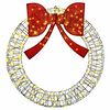 vidaXL Wreath with 150 LEDs Warm white 121 x 121 x 10 cm Rattan