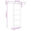 vidaXL Sliding Door White and Black 78 x 211 cm Solid Pine Wood