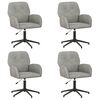 vidaXL Swivel Desk Chairs 4 pcs 54 x 55 x 90 cm Light Grey Velvet