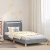 vidaXL Children's Bed Frame with Headboard Light Grey 90 x 200 cm