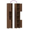 vidaXL Bathroom Cabinet Brown Oak 30x30x183.5 cm Engineered Wood
