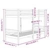 vidaXL Bunk Bed without Mattress White 80x200 cm Solid Wood Pine