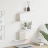 vidaXL Floating Shelf Wall-mounted 4 pcs White 40 x 9 x 2.5 cm Steel