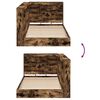 vidaXL Bookcase Bed Smoked oak 75 x 190 cm Engineered wood
