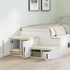 vidaXL Storage Cabinet 2 pcs White 127 x 41 x 40 cm Engineered Wood