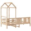 vidaXL Day Bed with Roof without Mattress 90x200 cm Solid Wood