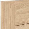 vidaXL Wall-mounted Bedside Cabinet with LED Lights Sonoma Oak