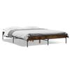 vidaXL Bed Frame without Mattress Smoked Oak 150x200 cm King Size