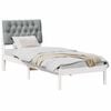 vidaXL Bed Frame with Upholstered Headboard White 75 x 190 cm