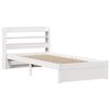 vidaXL Bed Frame with Headboard without Mattress White 90x190 cm Single