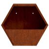 vidaXL Wall Planters 2 pcs Rusty Corten Steel 30x10x25 cm