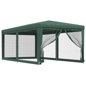 vidaXL Party Tent | Green | HDPE with coating | Powder-coated iron | 3x6m