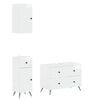 vidaXL 3 Piece Bathroom Cabinet Set BREDA High Gloss White