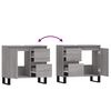 vidaXL Bathroom Cabinet Grey Sonoma 65x33x60 cm Engineered Wood