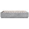 vidaXL Bed Frame without Mattress Concrete Grey 140x190 cm